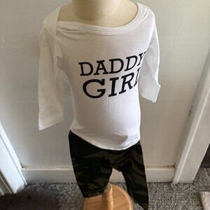 Toddler and black & white Jogging suit with button up sleeper